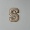 Varsity Glitter Patch - Nude