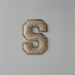 Varsity Glitter Patch - Nude