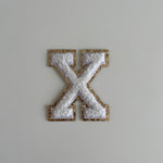 Varsity Glitter Patch - White