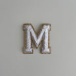 Varsity Glitter Patch - White