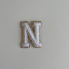 Varsity Glitter Patch - White