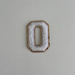 Varsity Glitter Patch - White