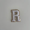 Varsity Glitter Patch - White