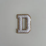 Varsity Glitter Patch - White