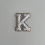 Varsity Glitter Patch - White