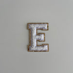 Varsity Glitter Patch - White