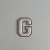 Varsity Glitter Patch - White