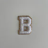 Varsity Glitter Patch - White