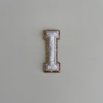 Varsity Glitter Patch - White