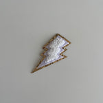 Varsity Glitter Patch - White