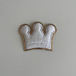 Varsity Glitter Patch - White