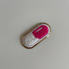 Varsity Glitter Patch - White