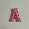 Varsity Glitter Patch - Pink