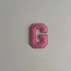 Varsity Glitter Patch - Pink