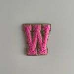 Varsity Glitter Patch - Pink