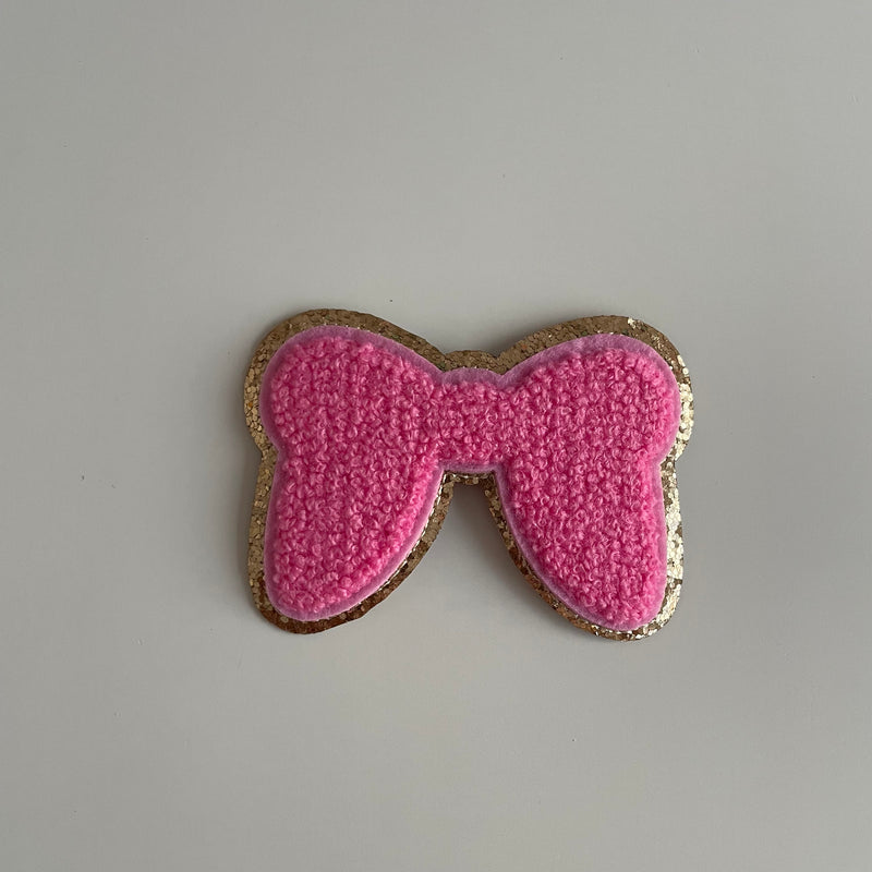 Varsity Glitter Patch - Pink