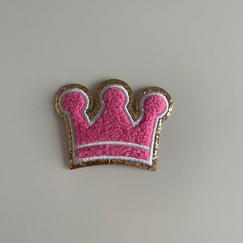 Varsity Glitter Patch - Pink