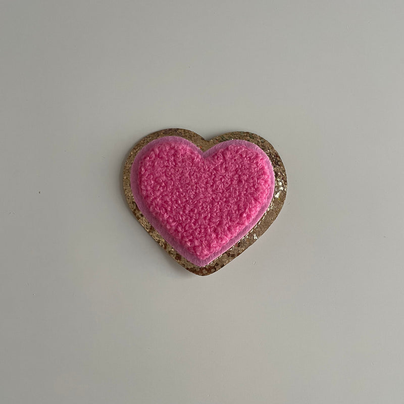 Varsity Glitter Patch - Pink