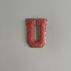 Varsity Glitter Patch - Coral