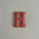 Varsity Glitter Patch - Coral