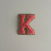 Varsity Glitter Patch - Coral