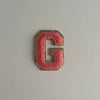 Varsity Glitter Patch - Coral