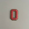 Varsity Glitter Patch - Coral