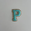 Varsity Glitter Patch - Turquoise