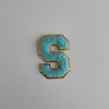 Varsity Glitter Patch - Turquoise