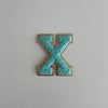 Varsity Glitter Patch - Turquoise