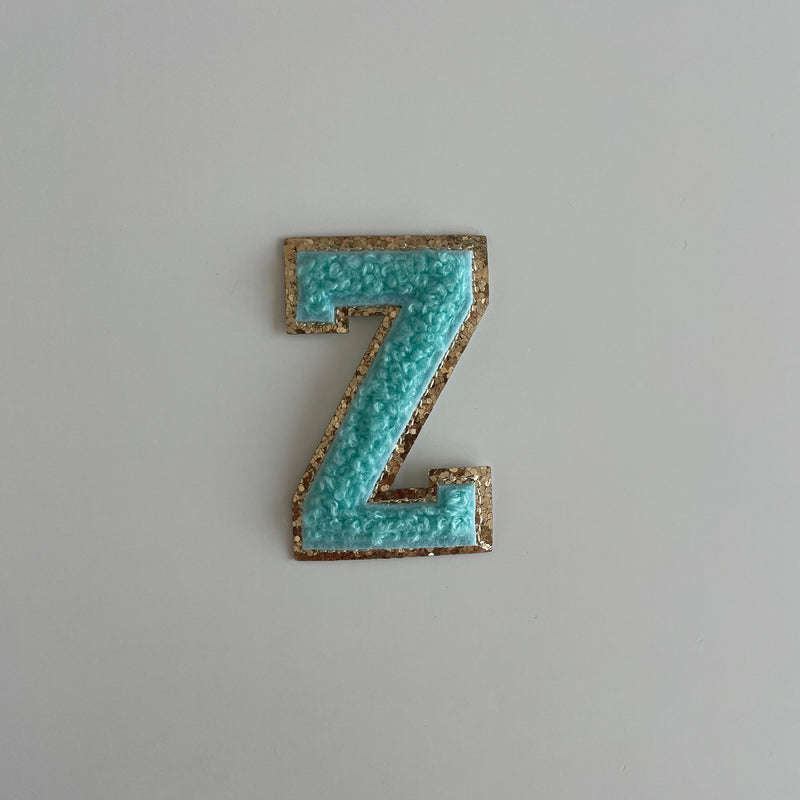 Varsity Glitter Patch - Turquoise