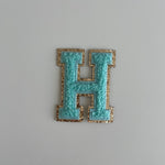 Varsity Glitter Patch - Turquoise