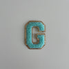 Varsity Glitter Patch - Turquoise