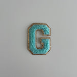 Varsity Glitter Patch - Turquoise