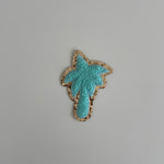 Varsity Glitter Patch - Turquoise