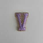 Varsity Glitter Patch - Lilac