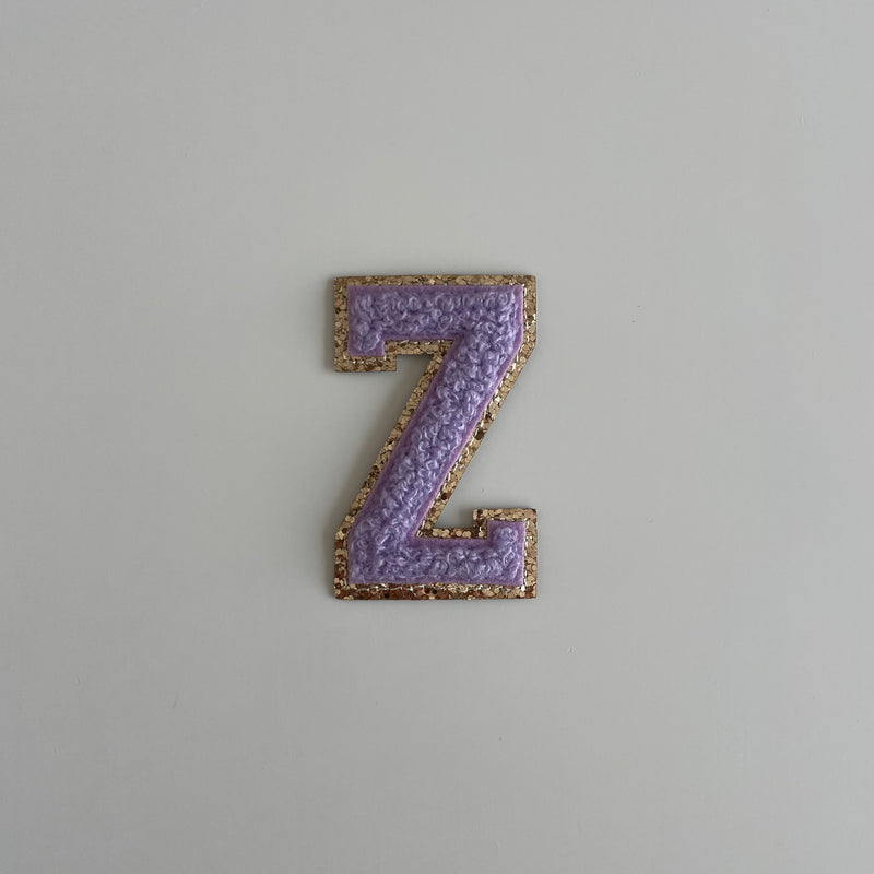 Varsity Glitter Patch - Lilac