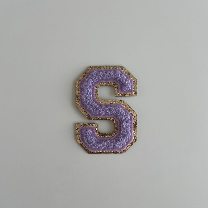 Varsity Glitter Patch - Lilac