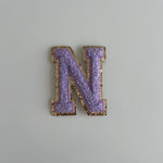 Varsity Glitter Patch - Lilac