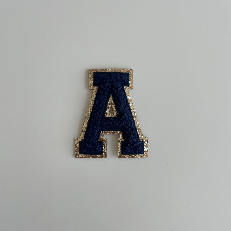 Varsity Glitter Patch - Navy