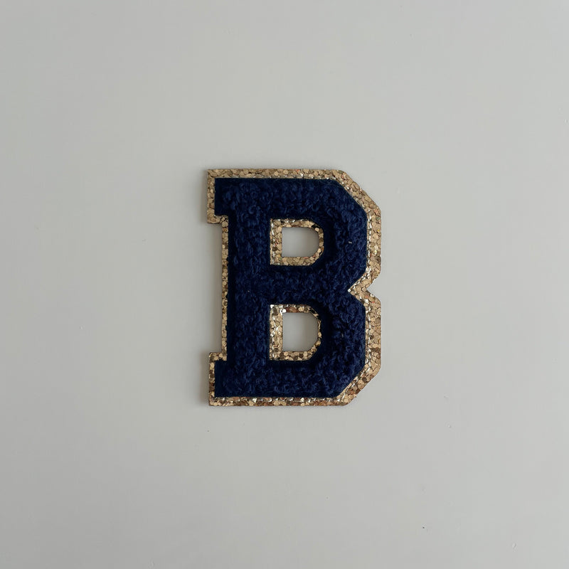 Varsity Glitter Patch - Navy