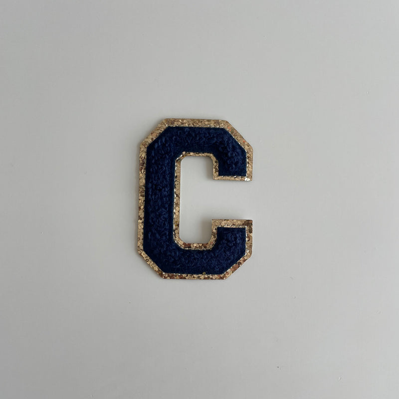 Varsity Glitter Patch - Navy