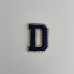 Varsity Glitter Patch - Navy