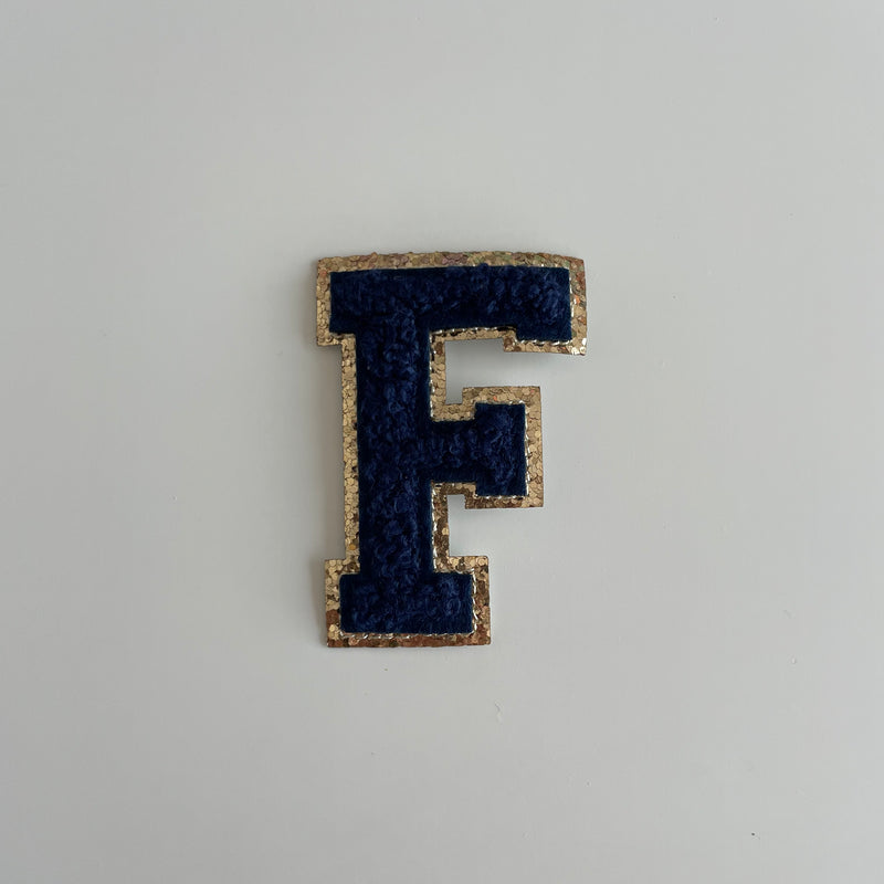 Varsity Glitter Patch - Navy