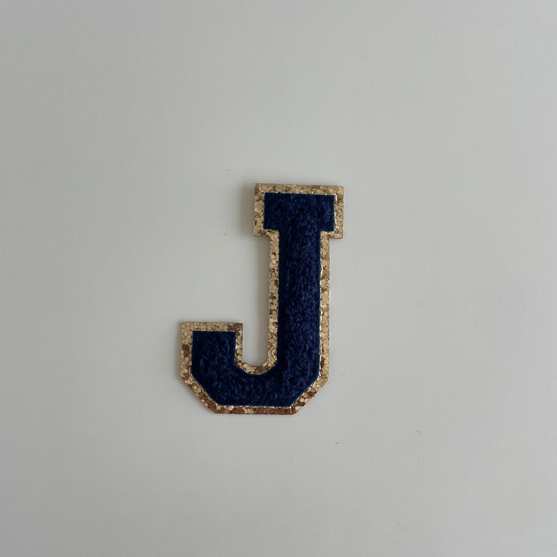 Varsity Glitter Patch - Navy