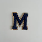 Varsity Glitter Patch - Navy