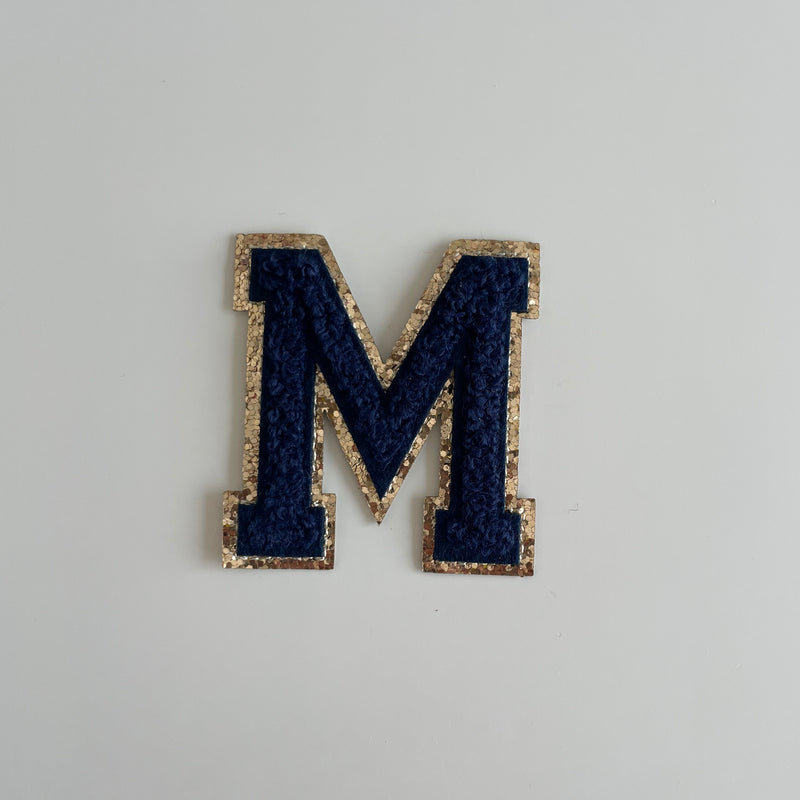 Varsity Glitter Patch - Navy