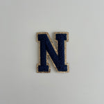 Varsity Glitter Patch - Navy