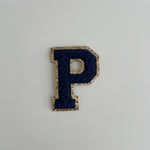 Varsity Glitter Patch - Navy