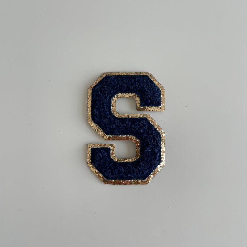 Varsity Glitter Patch - Navy